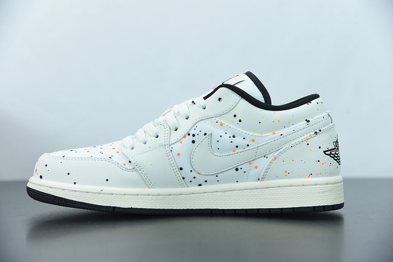 air jordan 1 low paint splatter brushstroke swh dm3528-100