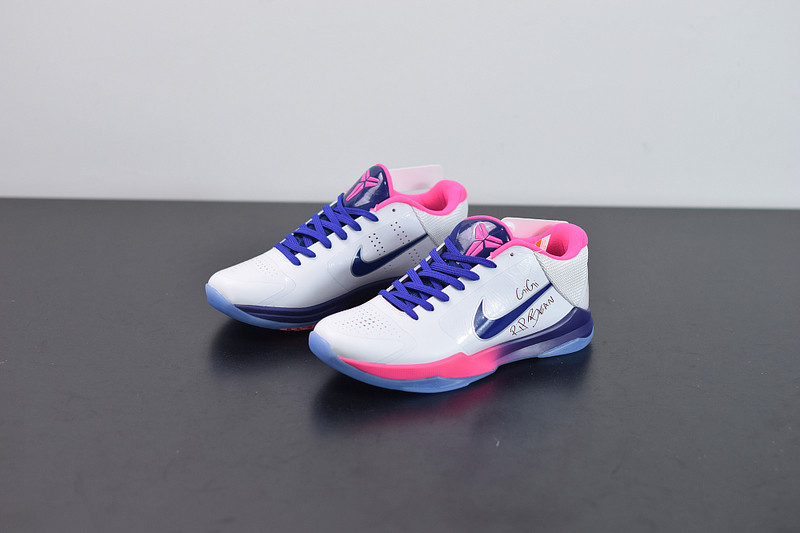 nike zoom kobe 5 protro white pink blue cd4991-600
