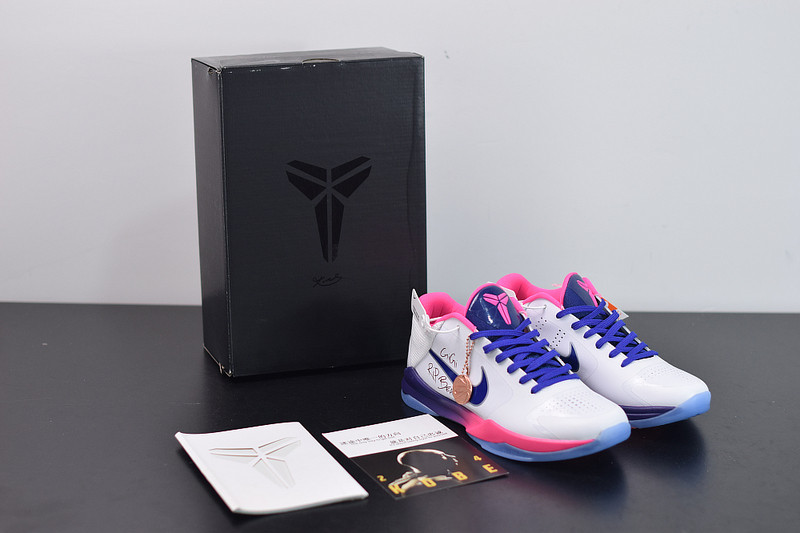 nike zoom kobe 5 protro white pink blue cd4991-600