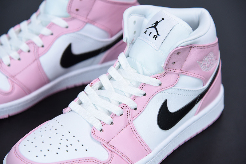 air jordan 1 mid white pink bq6472-500