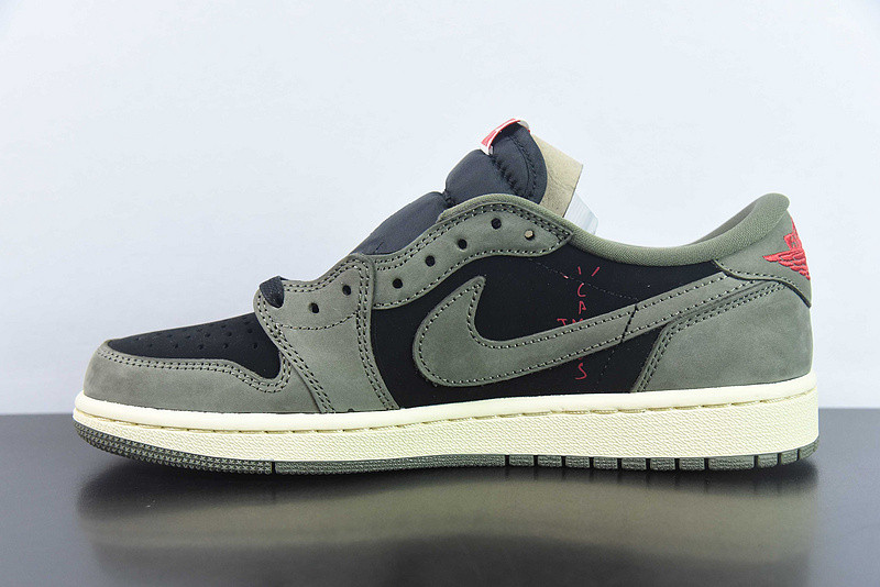 travis scott x air jordan 1 low og “black olive” dm7866-002