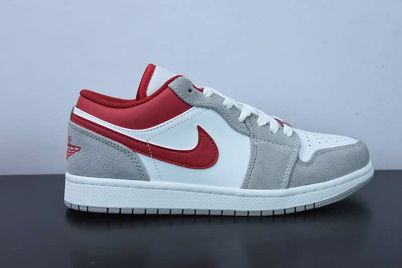 air jordan 1 low se ''light smoke grey gym red'' dc6991-016