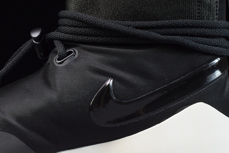nike air shoot around "fear of god" black at9915-001