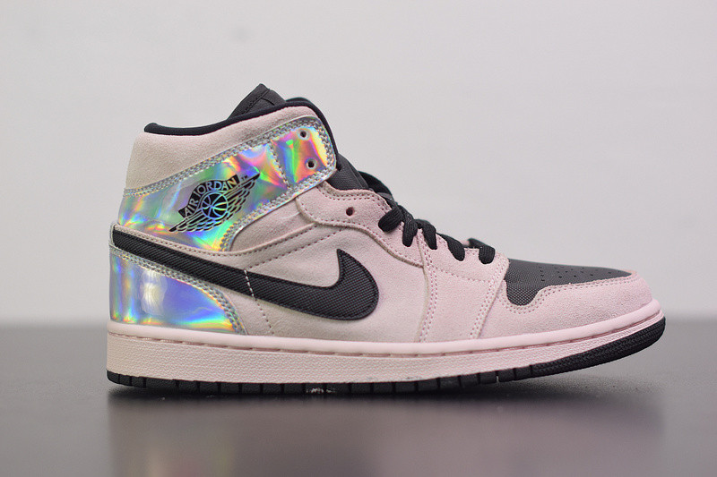 air jordan 1 mid iridescent bq6472-602