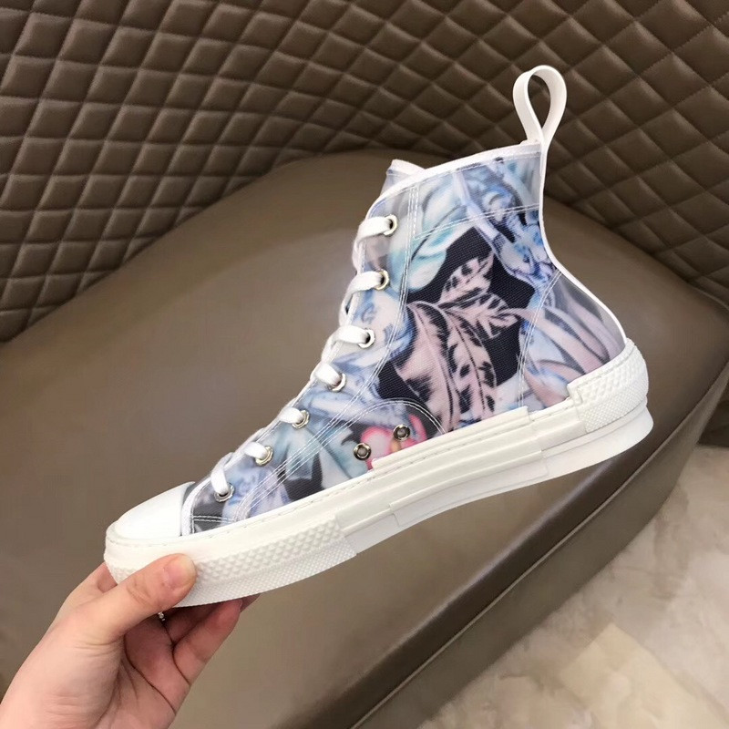 dio* b23 flowers technical canvas high-top sneaker