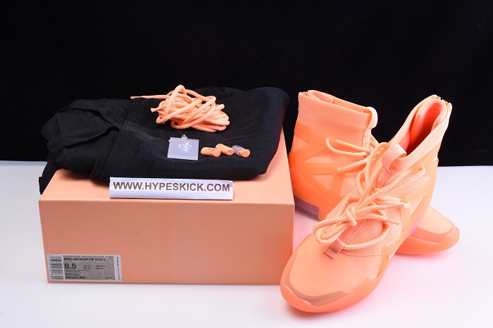 nike air fear of god 1 orange pulse ar4237-800