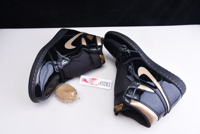 air jordan 1 retro high og “black gold” 555088-032