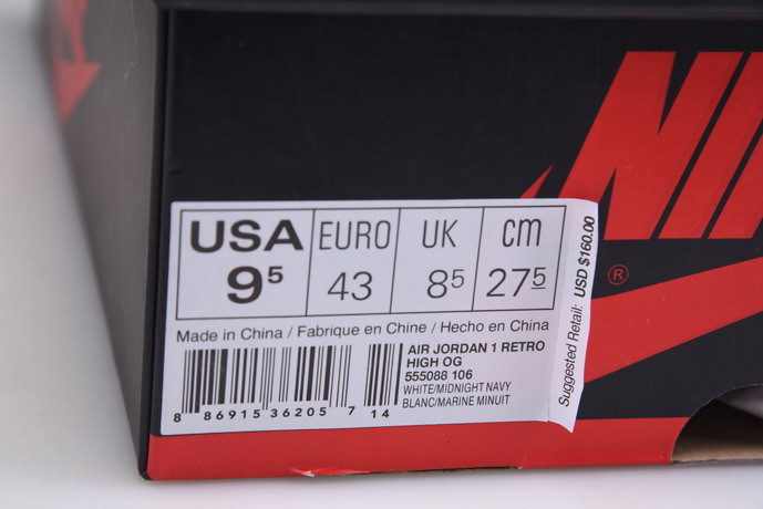 air jordan 1 retro high og “metallic navy” 555088-106